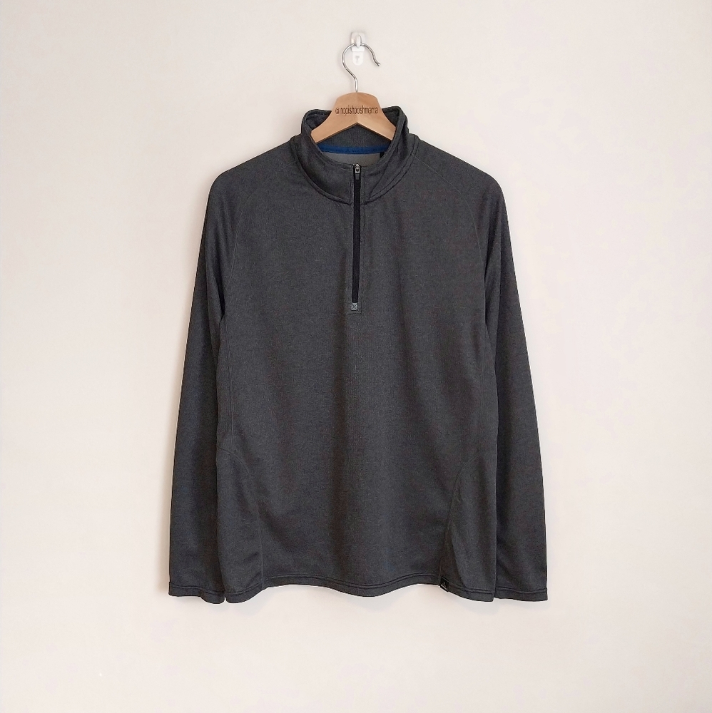 PrAna Grey Pullover Jacket Quarter Zip Size Medium